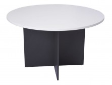CRM9 900 Dia : CRM12 1200 Dia : Table On Ironstone Base. Tops In Cherry Or Beech